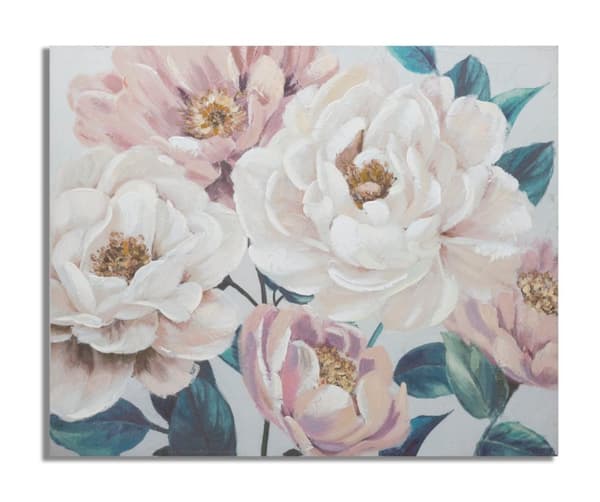FURNLUX VÄGGKONST BLOMMA VIT 100CM