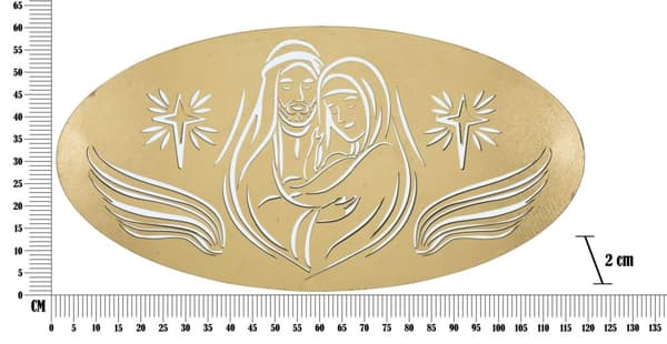 FURNLUX VÄGGKONST NAT GULD 120CM