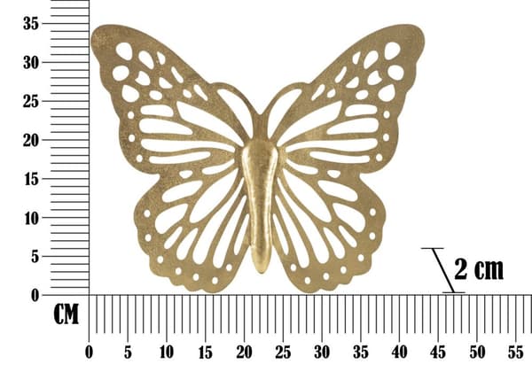 FURNLUX VÄGGKONST FJÄRIL GULD 43CM