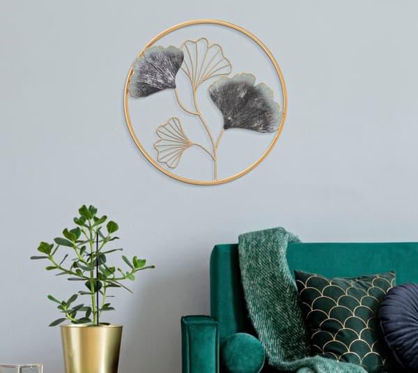 FURNLUX VÄGGKONST BLOMMA GRÅ 46CM