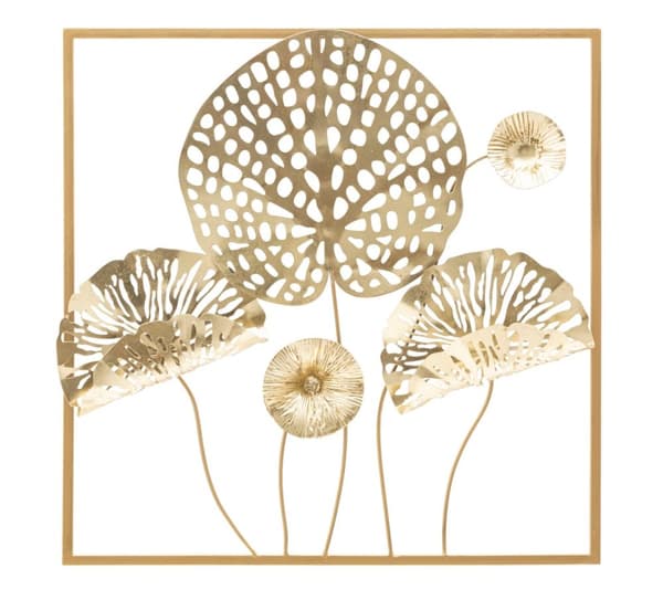 FURNLUX VÄGGKONST BLOMMA GULD 50CM