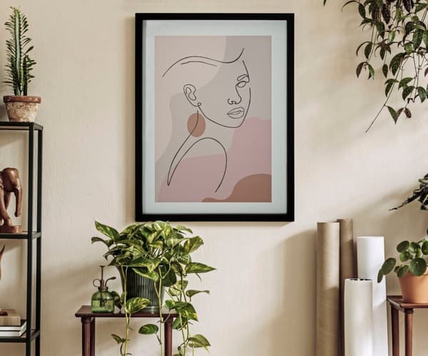 FURNLUX VÄGGKONST STÄMPEL ROSA 35CM