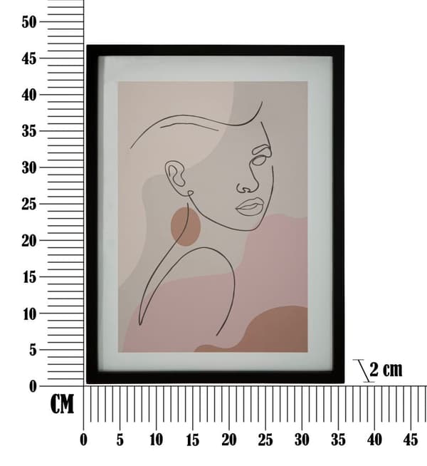 FURNLUX VÄGGKONST STÄMPEL ROSA 35CM