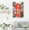 Miniatyrbild 5 av 6: FURNLUX VÄGGKONST LADY RED 80CM