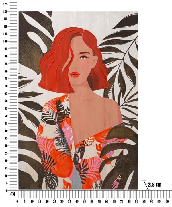 FURNLUX VÄGGKONST LADY RED 80CM
