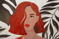 Miniatyrbild 2 av 6: FURNLUX VÄGGKONST LADY RED 80CM