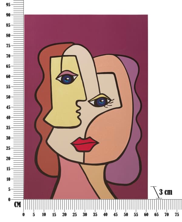 FURNLUX VÄGGKONST ANSIKTE ROSA 60CM