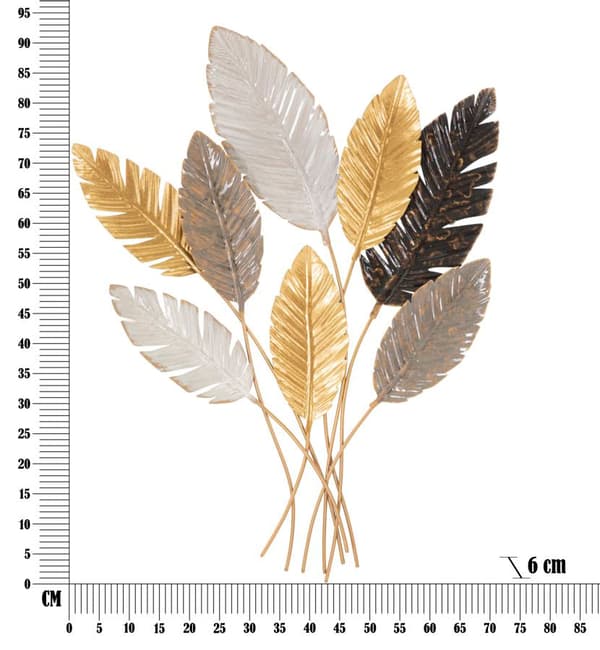 FURNLUX VÄGGKONST PALM GULD 73CM