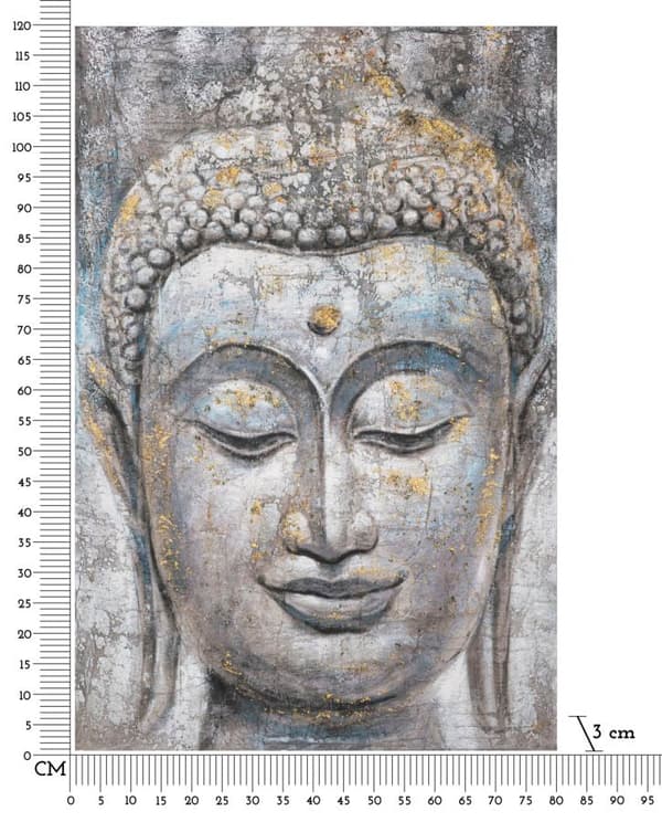 FURNLUX VÄGGKONST BUDDHA GRÅ 80CM