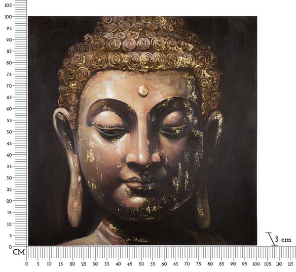 FURNLUX VÄGGKONST BUDDHA SVART 100CM