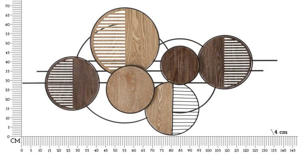 FURNLUX SEINÄTAIDE WOODY RUSKEA 134CM