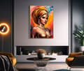 Miniatyrbild 7 av 8: FURNLUX VÄGGKONST SAMIRA ORANGE 72CM