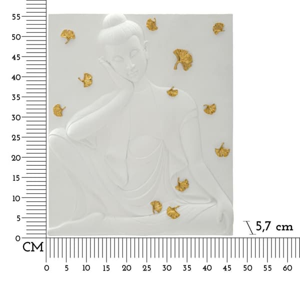 FURNLUX VÄGGKONST BUDDHA VIT 46CM