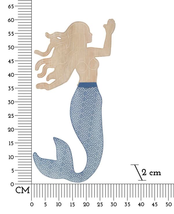 FURNLUX VÄGGKONST SIRENA BLÅ 31CM