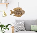 Miniatyrbild 5 av 6: FURNLUX VÄGGKONST FISK BEIGE 43CM