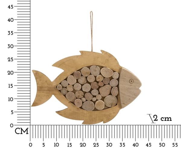 FURNLUX VÄGGKONST FISK BEIGE 43CM