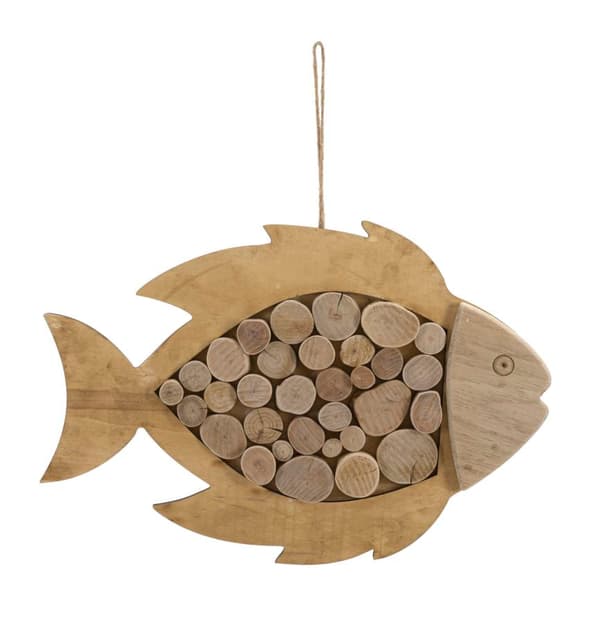 FURNLUX VÄGGKONST FISK BEIGE 43CM