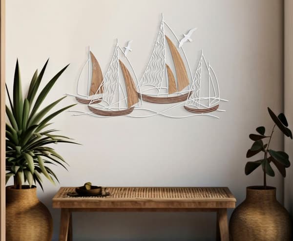 FURNLUX VÄGGKONST ADRIATIC VIT 90CM