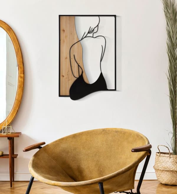 FURNLUX VÄGGKONST SKÖNHET SVART 60CM