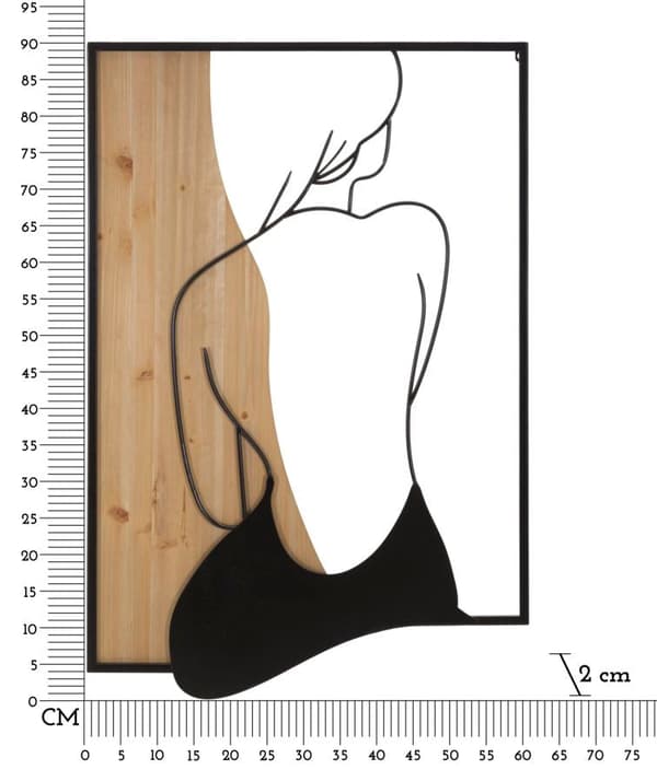 FURNLUX VÄGGKONST SKÖNHET SVART 60CM