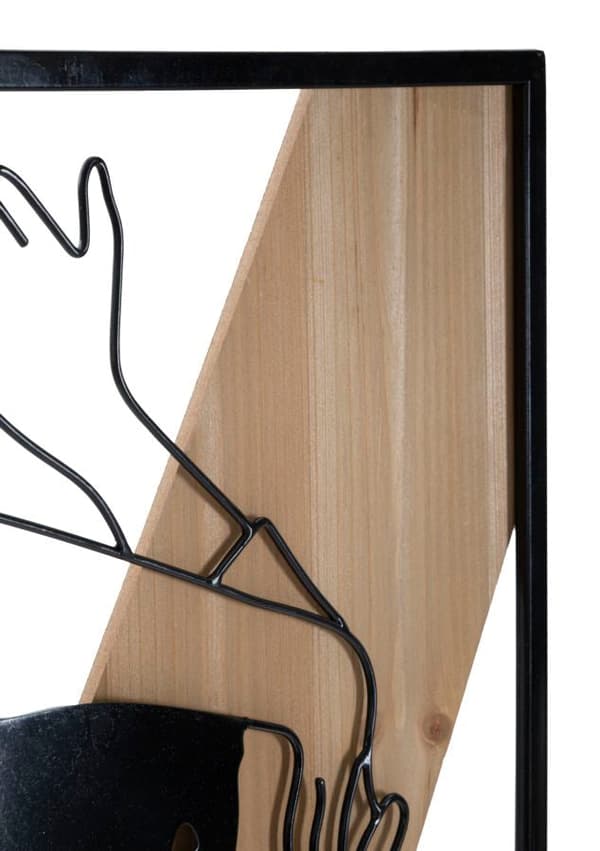 FURNLUX VÄGGKONST RANDIG SVART 50CM