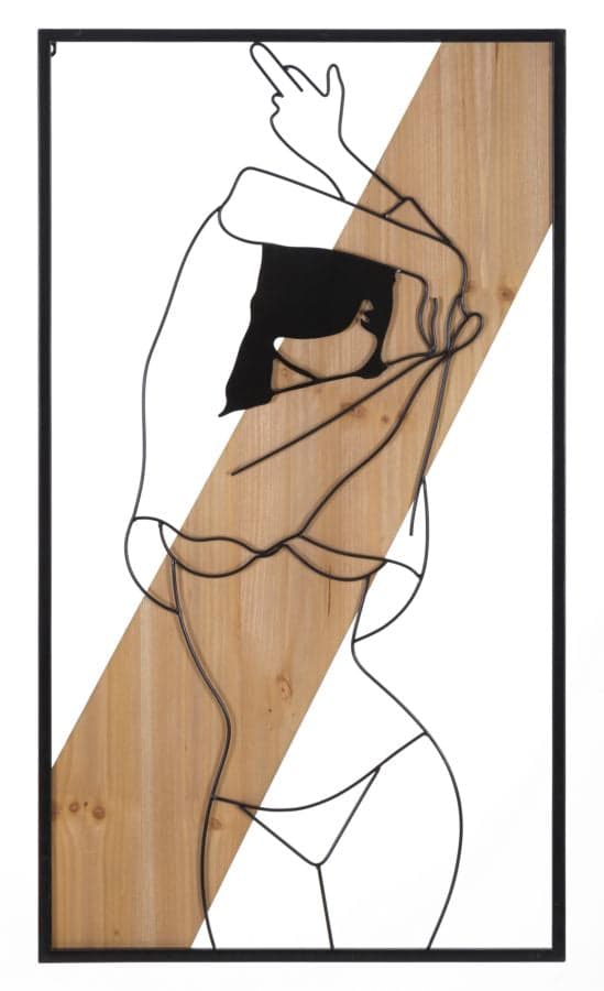 FURNLUX VÄGGKONST RANDIG SVART 50CM