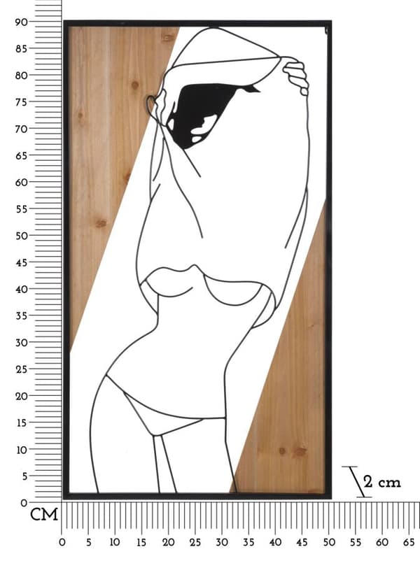 FURNLUX VÄGGKONST RANDIG SVART 50CM