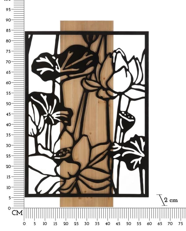 FURNLUX VÆGKUNST LOTUS SORT 60CM