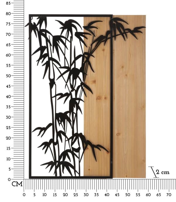FURNLUX VÄGGKONST BAMBU SVART 58CM