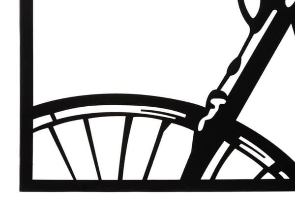 FURNLUX VÄGGKONST CYKEL SVART 40CM (3 ST)