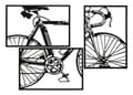Miniatyrbild 1 av 6: FURNLUX VÄGGKONST CYKEL SVART 40CM (3 ST)