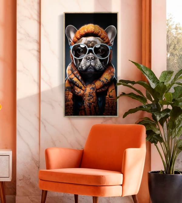 FURNLUX VÄGGKONST BULLY ORANGE 43CM