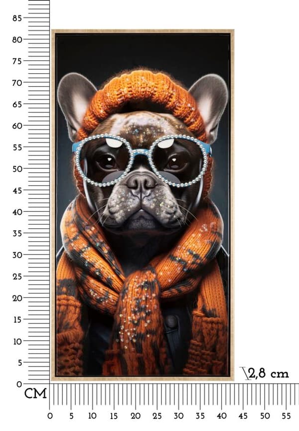 FURNLUX VÄGGKONST BULLY ORANGE 43CM