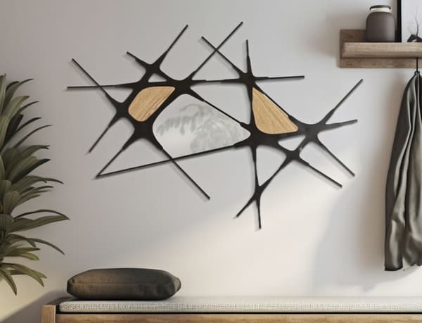 FURNLUX VÄGGKONST ABSTRAKT SVART 114CM
