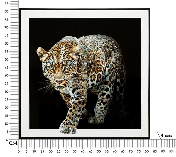 FURNLUX VÄGGKONST JAGUAR SVART 82CM
