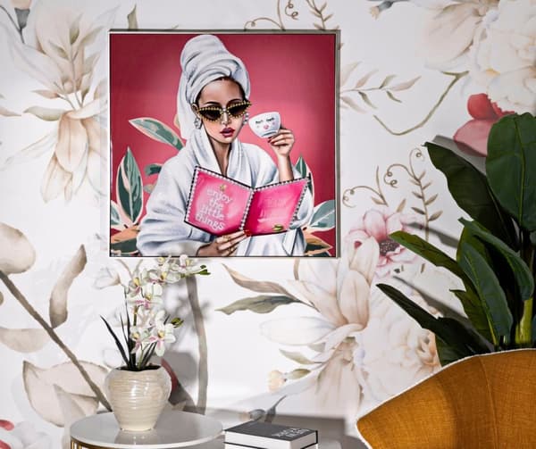 FURNLUX VÄGGKONST LUXY ROSA 82CM