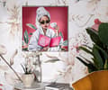 Miniatyrbild 6 av 7: FURNLUX VÄGGKONST LUXY ROSA 82CM