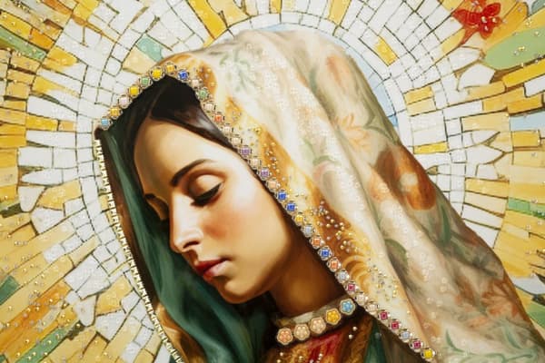 FURNLUX VÄGGKONST MADONNA GUL 72CM