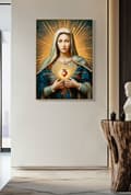 Miniatyrbild 6 av 7: FURNLUX VÄGGKONST MADONNA GULD 72CM