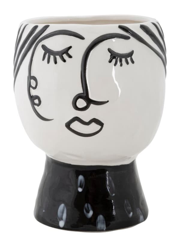 FURNLUX VAS ANSIKTE VIT 14CM