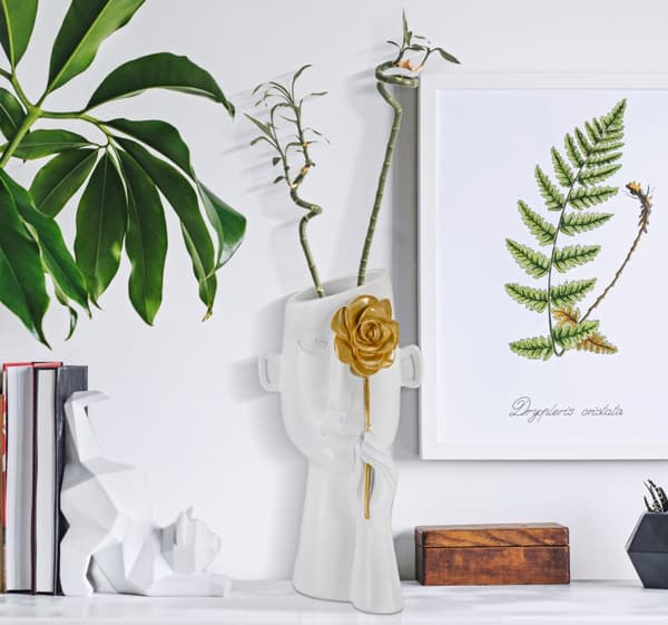 FURNLUX VAS FIORE VIT 14CM