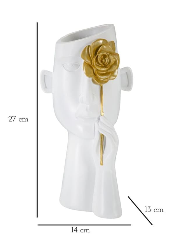 FURNLUX VAS FIORE VIT 14CM