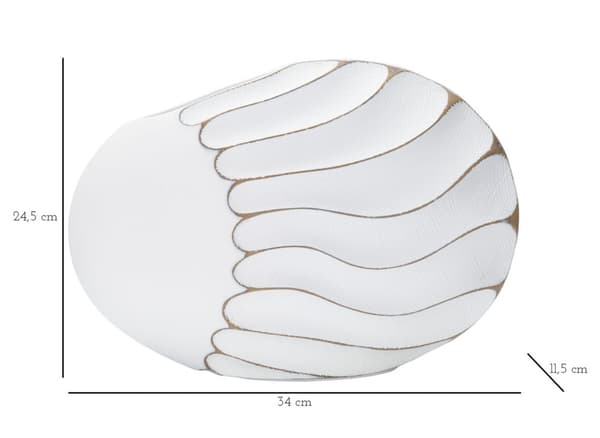 FURNLUX VAS LINJE BEIGE 34CM