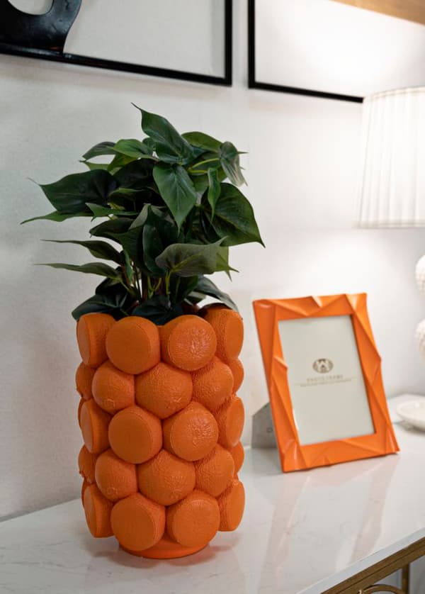 FURNLUX VAS ORANGEGRÅ ORANGE 19CM
