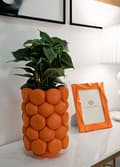 Miniatyrbild 6 av 7: FURNLUX VAS ORANGEGRÅ ORANGE 19CM