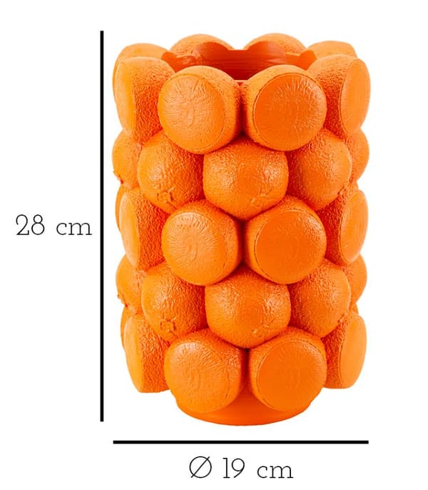 FURNLUX VAS ORANGEGRÅ ORANGE 19CM