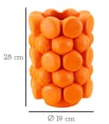 Miniatyrbild 7 av 7: FURNLUX VAS ORANGEGRÅ ORANGE 19CM