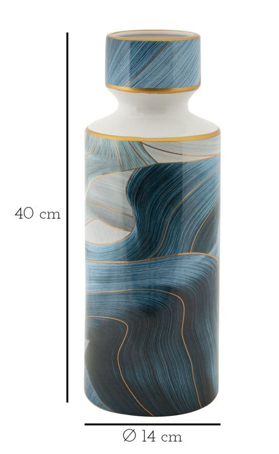 FURNLUX VAS ELEGANT BLÅ 14CM