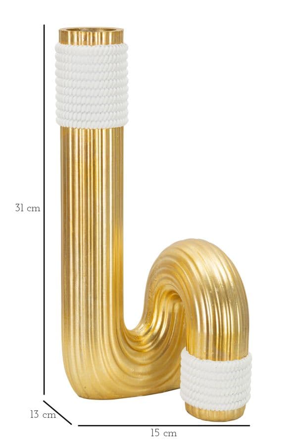 FURNLUX VAS BANN GULD 16CM