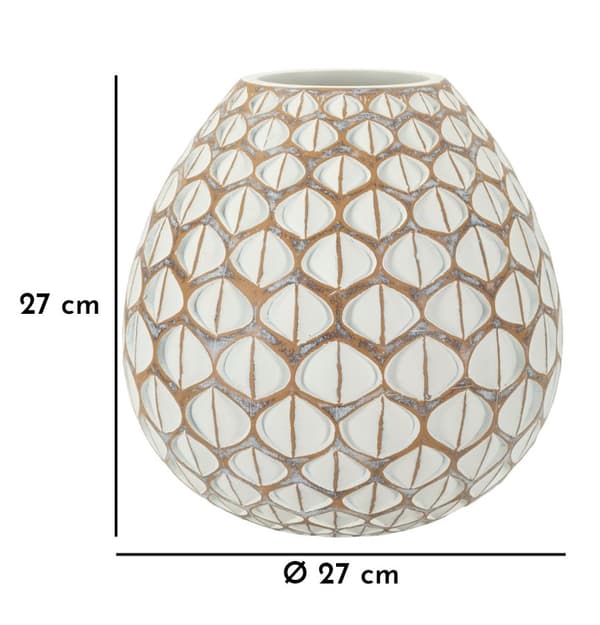 FURNLUX VAS TIBET BEIGE 27CM